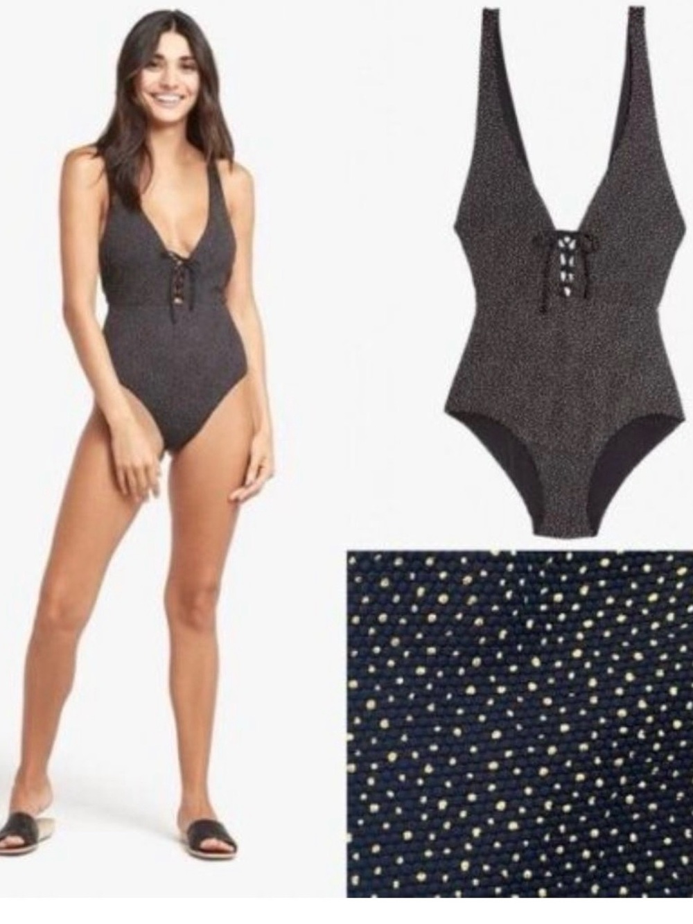 Onia “Iona” Reversible Galaxy Dot swimsuit *missing size tag